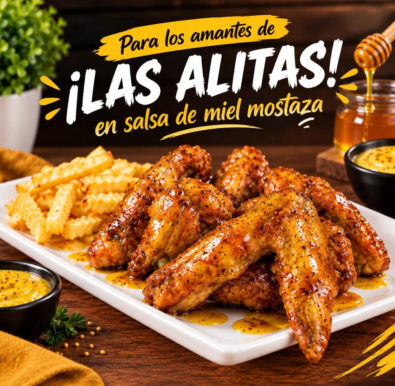 Alitas miel mostaza🍗